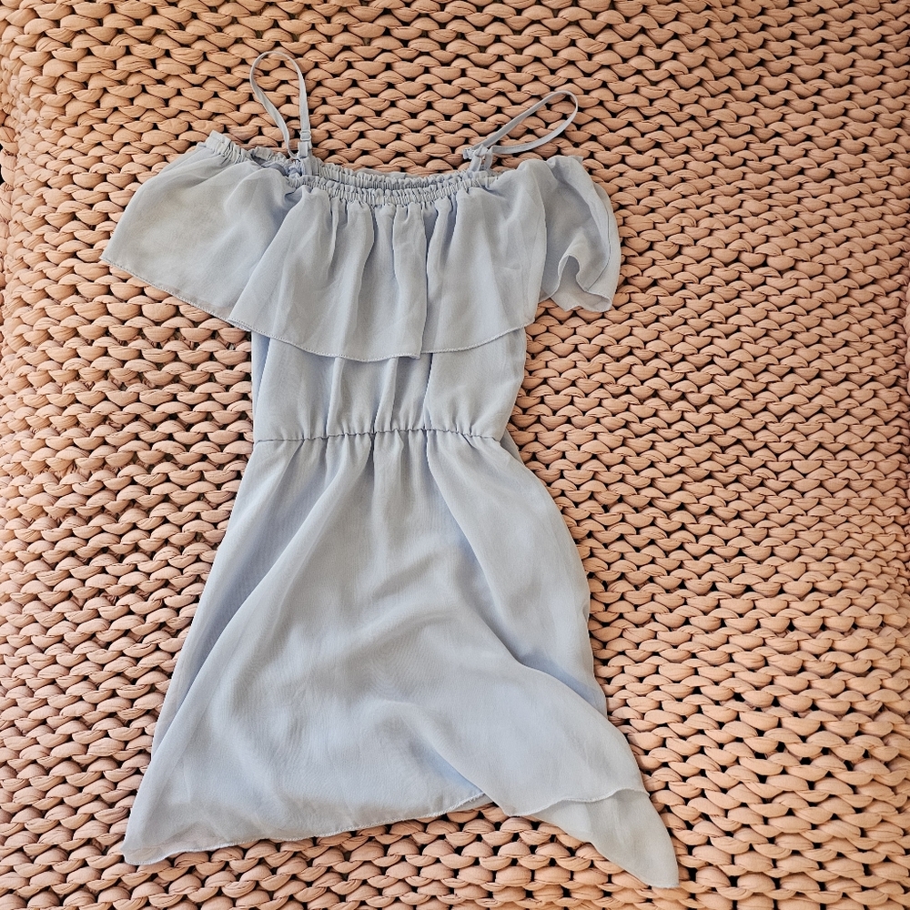 H&M Divided Blue Off Shoulder Dress Size 2
